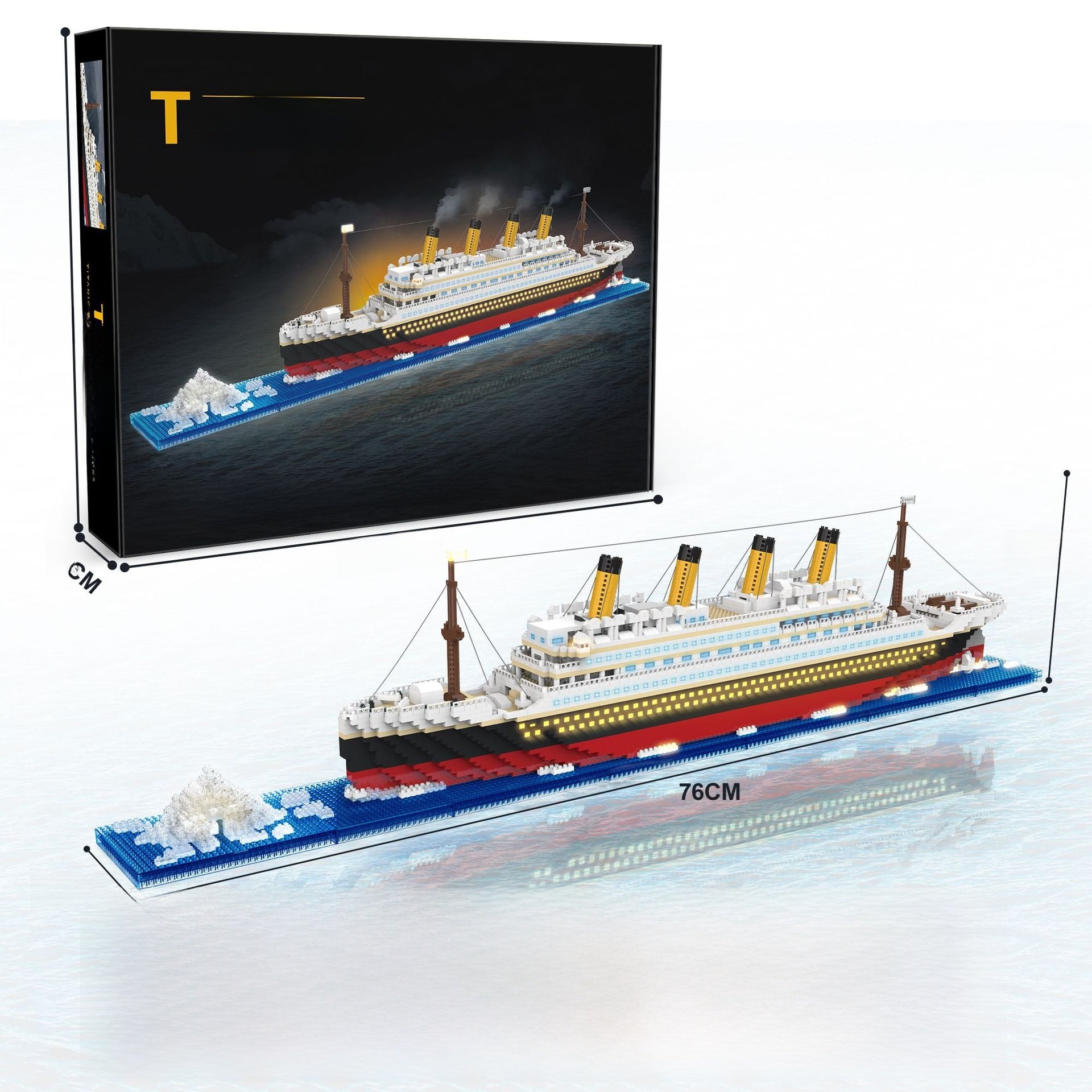 Historic Ship Building Blocks for Kids X-Large Iceberg Titanic