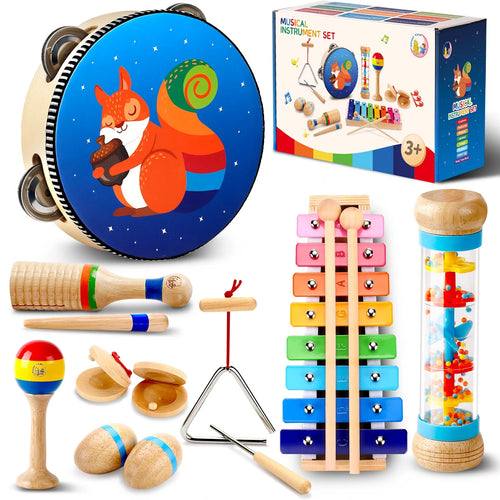 Kids Music Toys Drum Xylophone Musical Instruments for Toddlers 1-5 Boys Girls Educational Toy