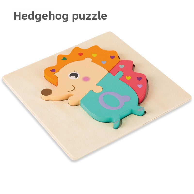 Wooden 3D Cartoon Puzzle Toy for Kids