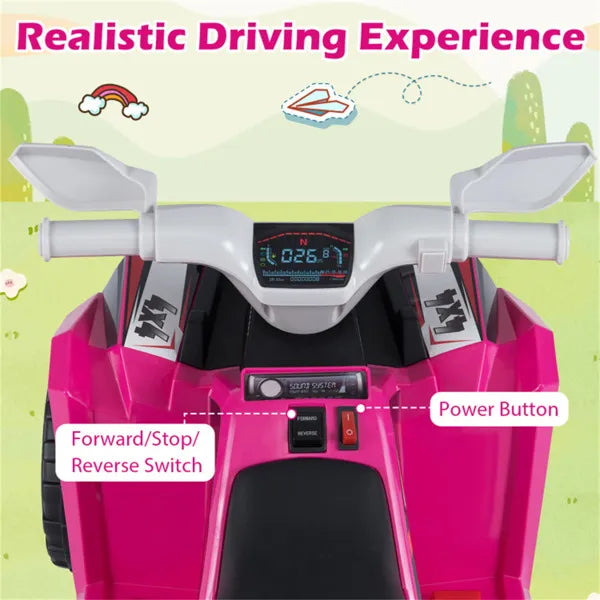 2-in-1 Kids Ride-On ATV with Removable Trailer