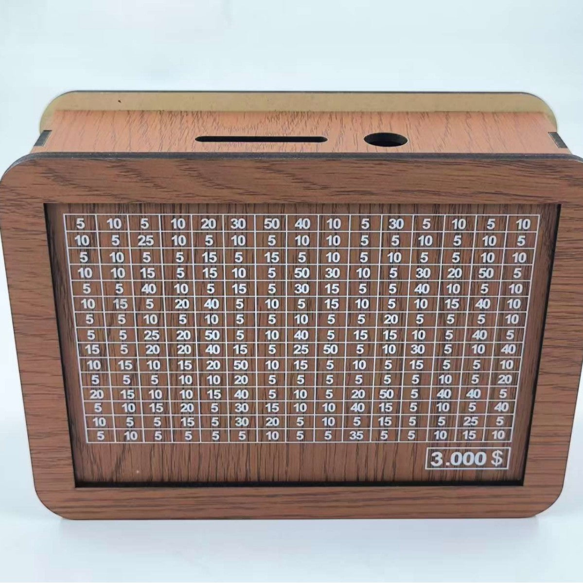 Wooden Goal Box with Counter light brown color 3000 free pen 17.2�12.5�6.5cm