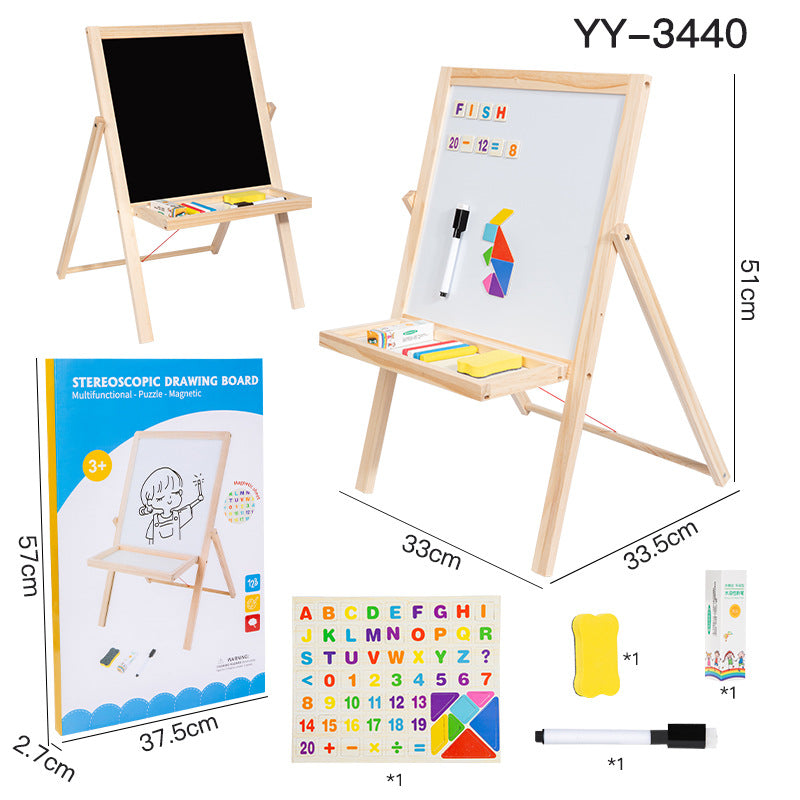 Double-Sided Drawing Board for Kids