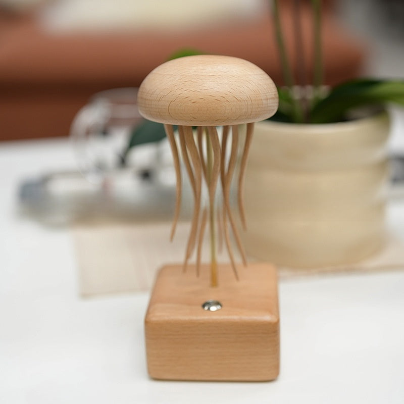 Handmade Wooden Jellyfish Desk Ornament