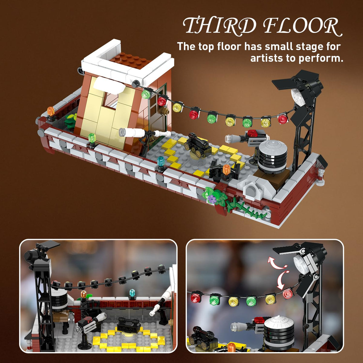 1589-Piece Light-Up Coffee House Building Set