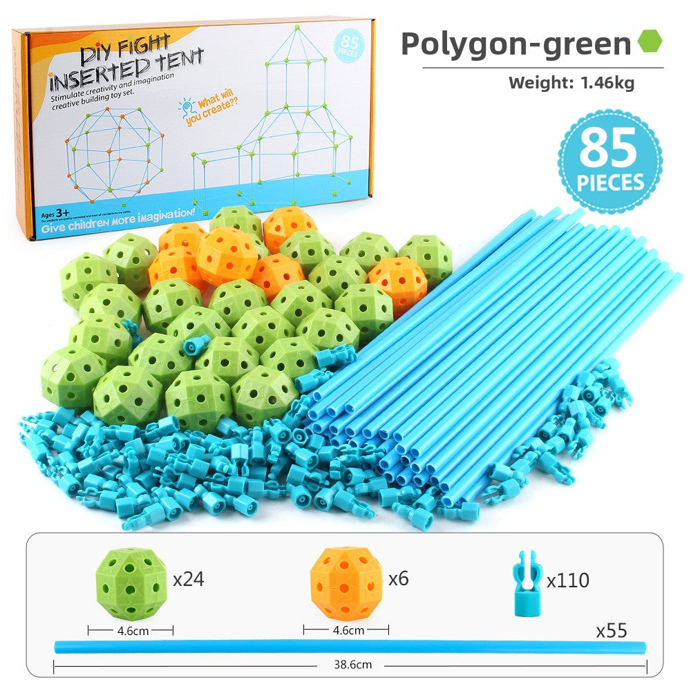DIY Interlocking Structure Building Kit Green 1.45kg