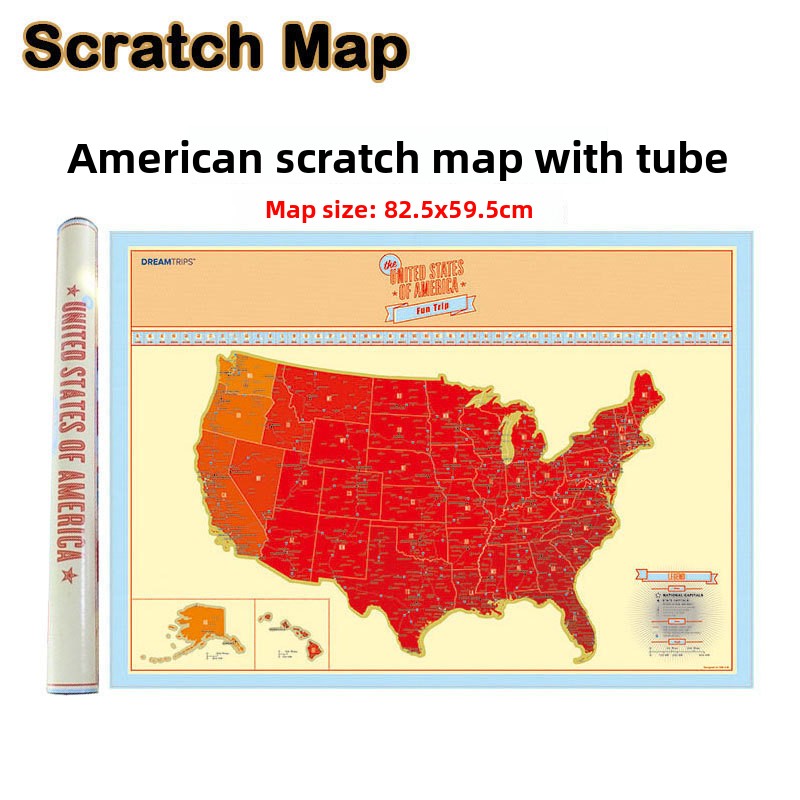 Scratch-Off Travel Map – World & USA Options