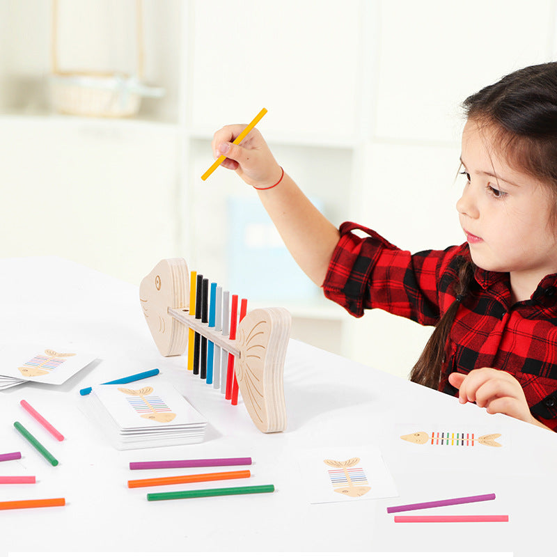 Montessori Fishbone Color Matching Toy