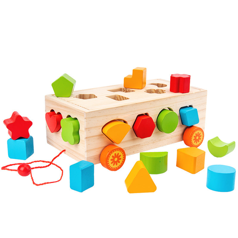 Montessori Shape Sorting Trailer Toy for Kids