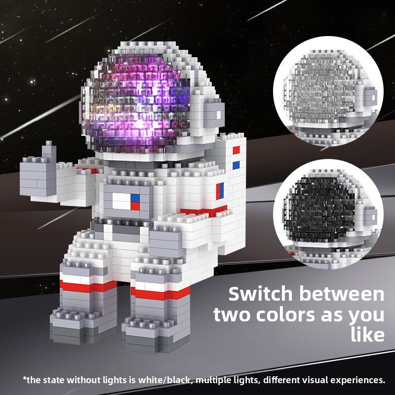Glow Astronaut Building Blocks for Kids
