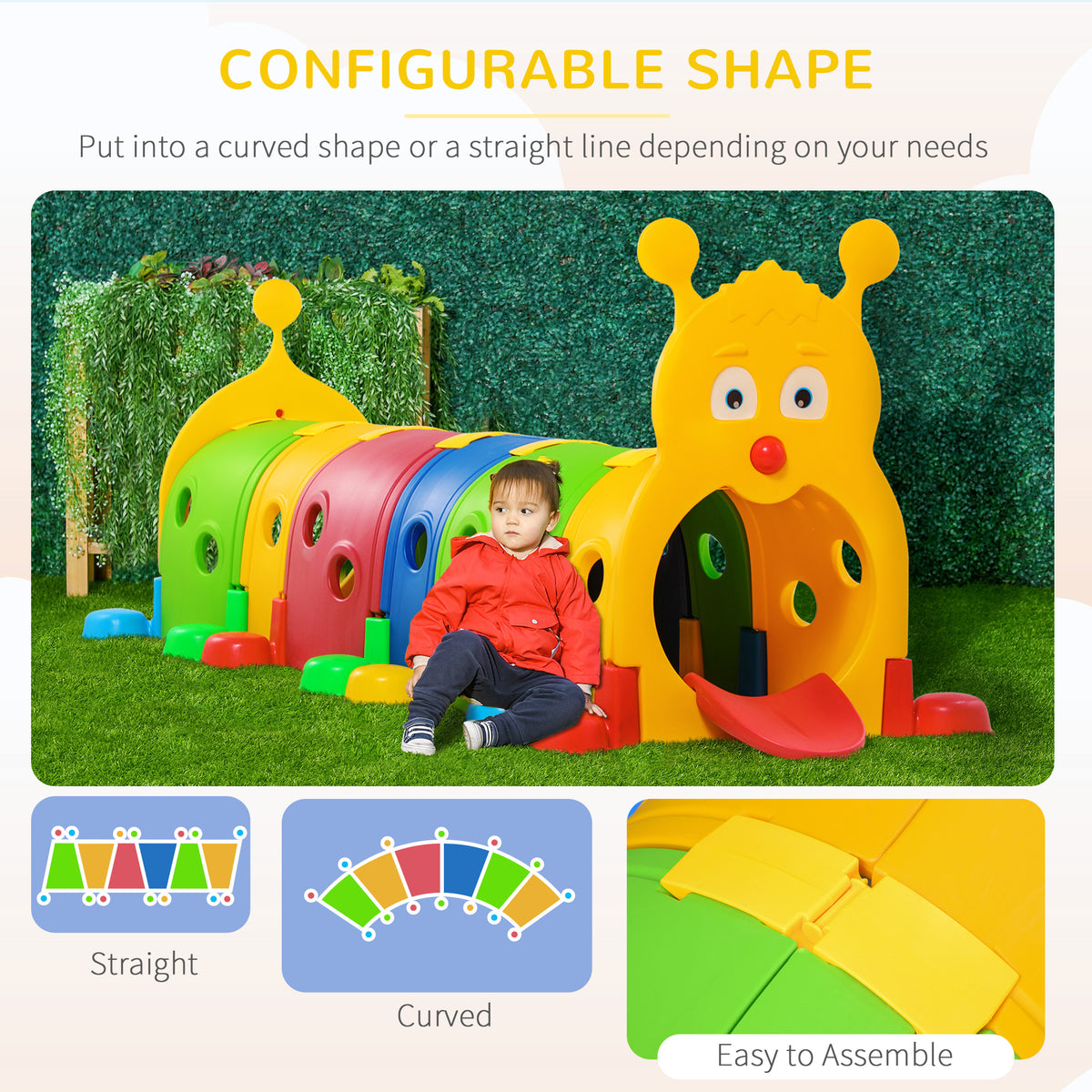 Caterpillar Toddler Crawling Tunnel