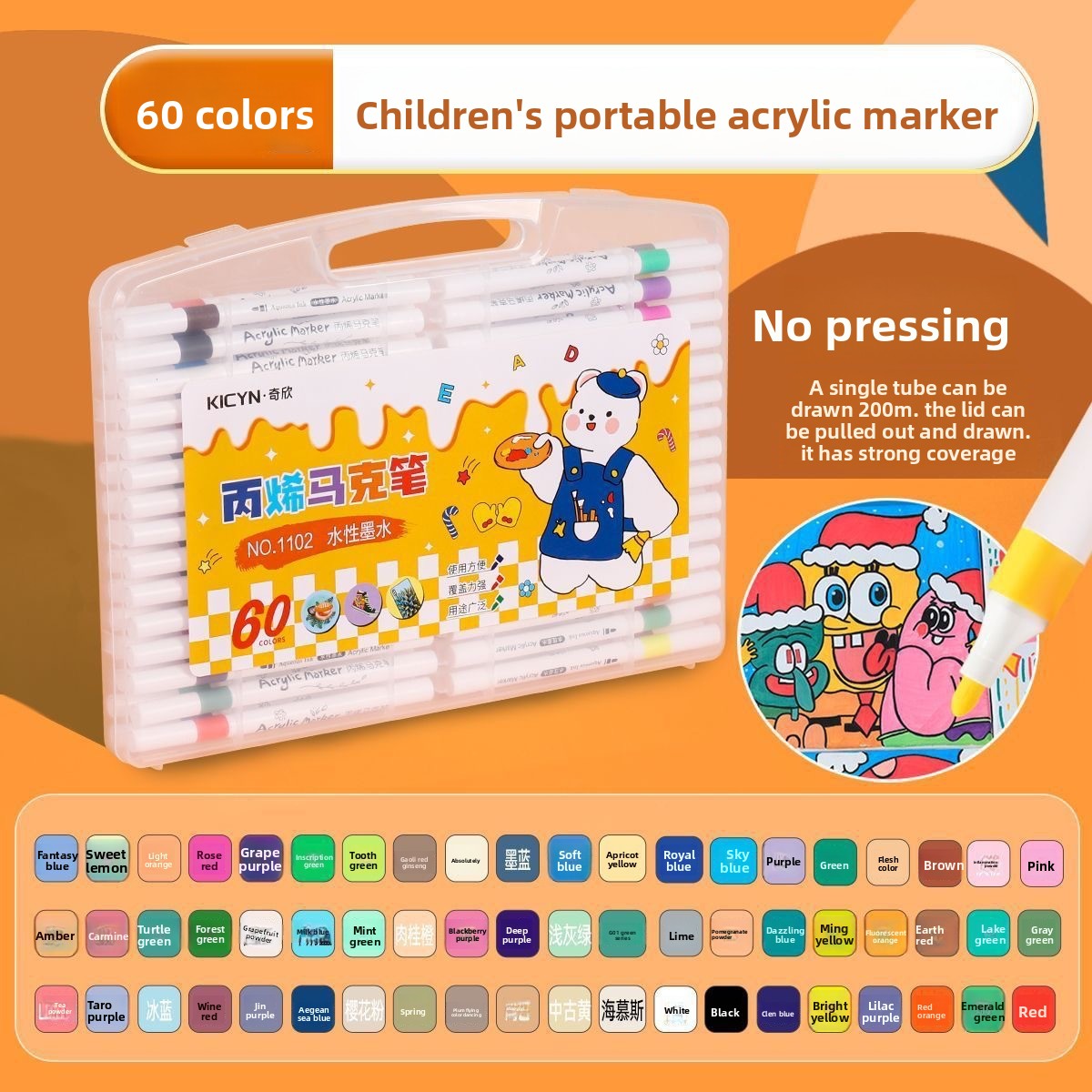 Quick-Drying Watercolor Marker Set for Kids