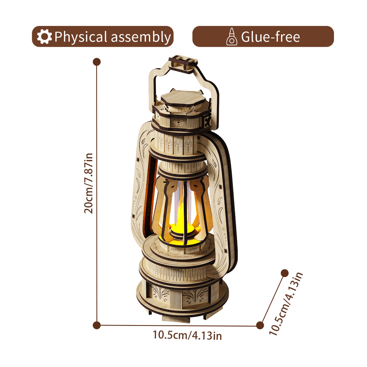 3D Wooden Illuminated Lantern Puzzle Kit