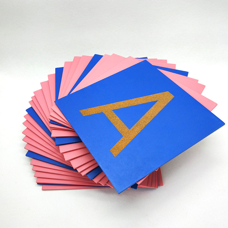 Montessori Uppercase Sandpaper Letters – Wooden Set