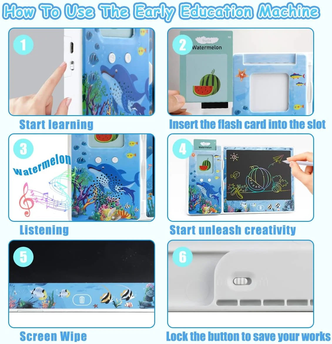 Talking Flash Cards for Toddlers 2-4 Years, 112 Flash Cards 224 Sight Words Speech Therapy Toys with LCD Writing Tablet, Talking Doodle Board Educational Learning Toys Gifts, School Supplies