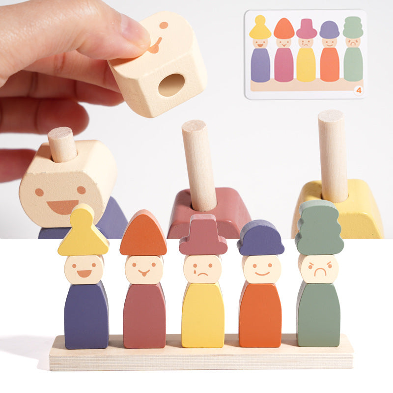 Wooden Color and Expression Matching Game