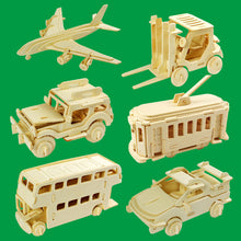 Wooden Vehicle 3D Puzzle – Nine Model Options