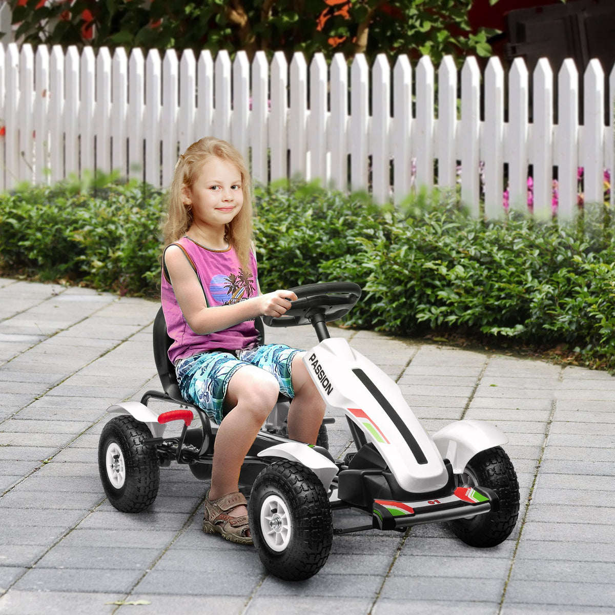 Kids Pedal Go Kart with Adjustable Seat
