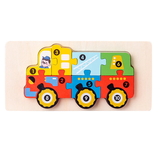 Wooden 3D Puzzle Models for Kids Construction Vehicle 3D
