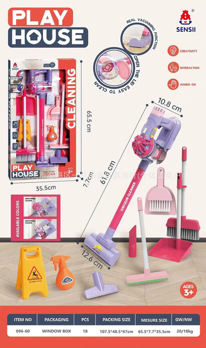 Kids Electric Pretend Vacuum Cleaner Set