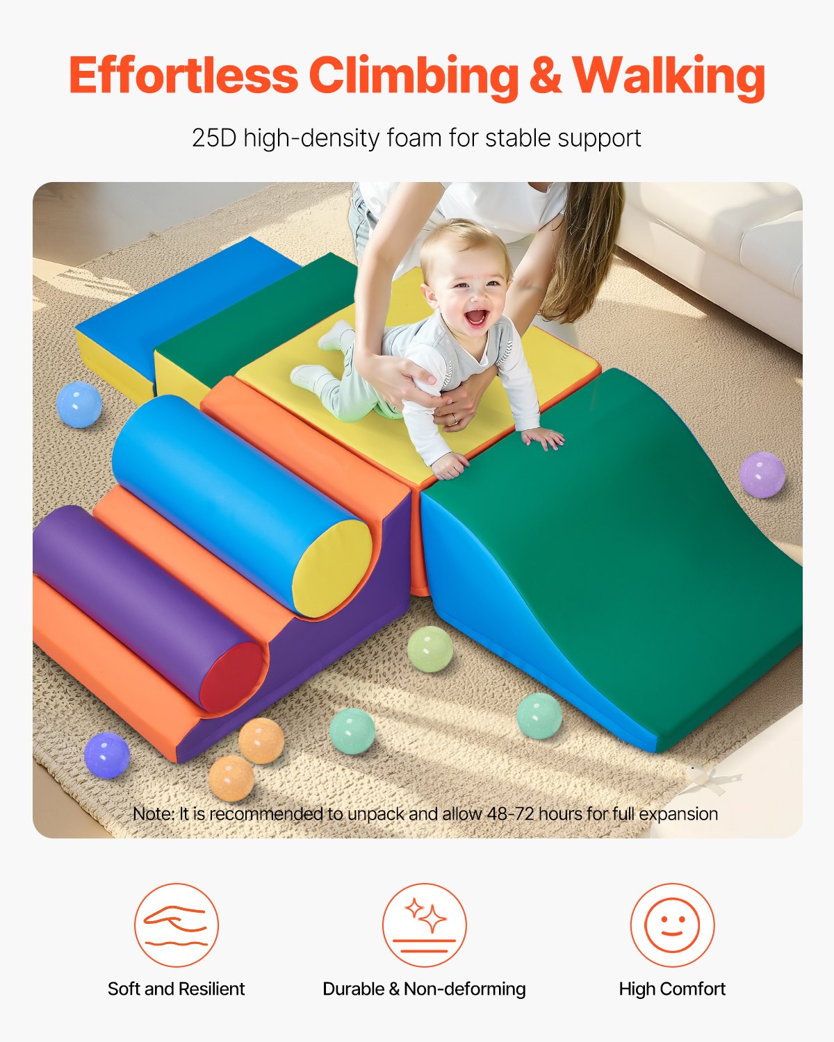 7-Piece Foam Climbing Blocks for Toddlers
