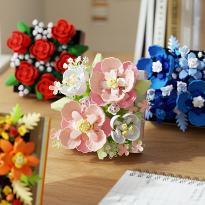 Mini Flower Bouquet Building Blocks Set