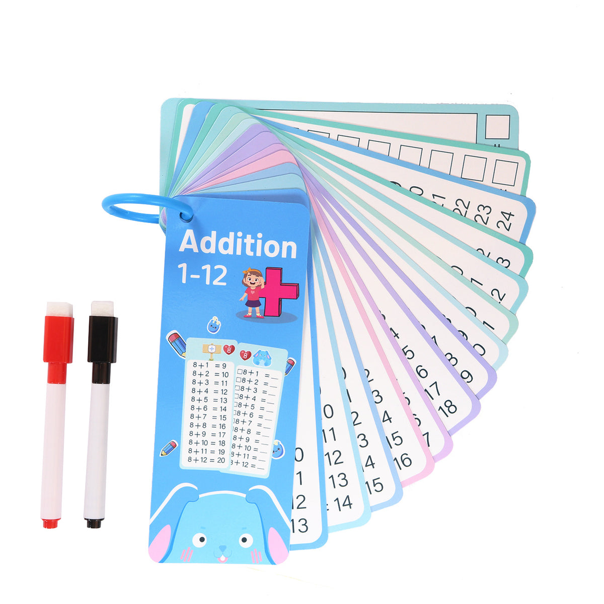 Ring-Bound Math Flash Cards – Operation Options
