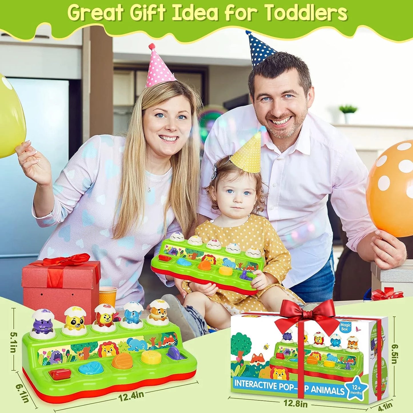 Montessori Toys for 1 Year Old, Early Developmental Sensory Toy for Toddlers 1-3, Learning Educational Toys 1 2 3 Year Old Boys Girls