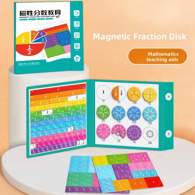 Magnetic Fraction Manipulatives Book: Compare Parts and Build a Whole