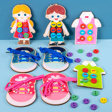 Wooden Shoelace & Button Practice Boards