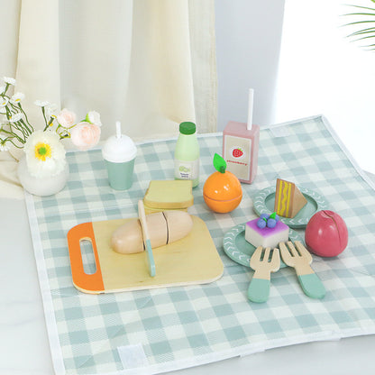 Wooden Tea Set Kitchen Pretend Play Toy