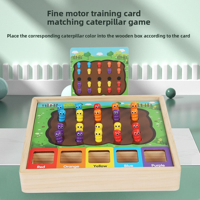 Montessori Wooden Educational Toy Set Insect Catching Game CE CPC