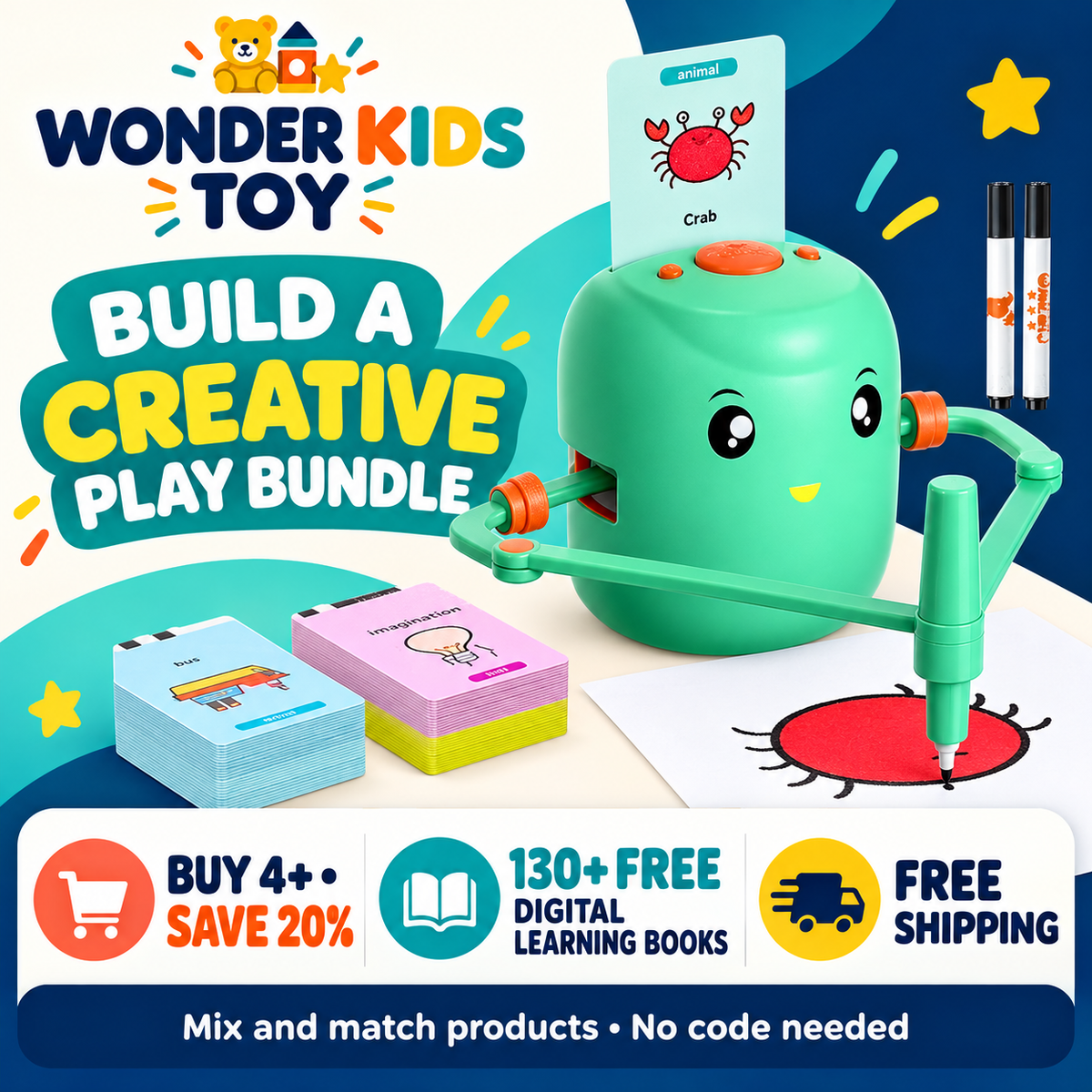 Automatic drawing robot toy for kids – product gallery image 9