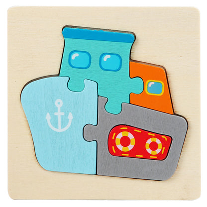 Wooden 3D Puzzle Toy for Spatial Learning