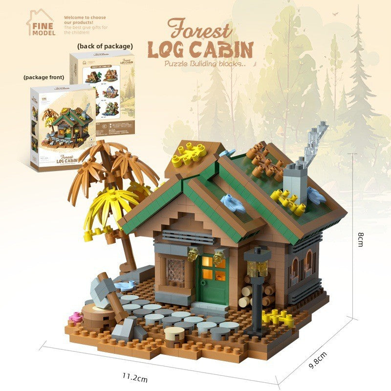 Mini City Street Building Blocks Set Forest tree house 781 pellets