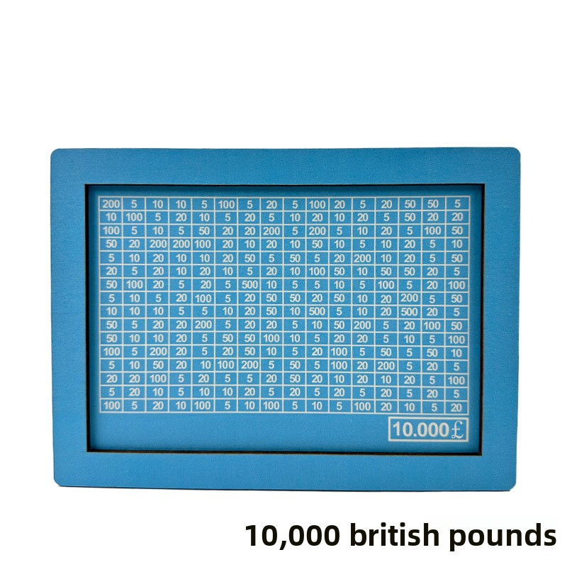 Wooden Goal Box with Counter blue 10000 pounds free pen 17.2�12.5�6.5cm