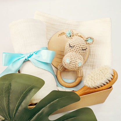 Pure Cotton Crochet Baby Rattle Gift Set