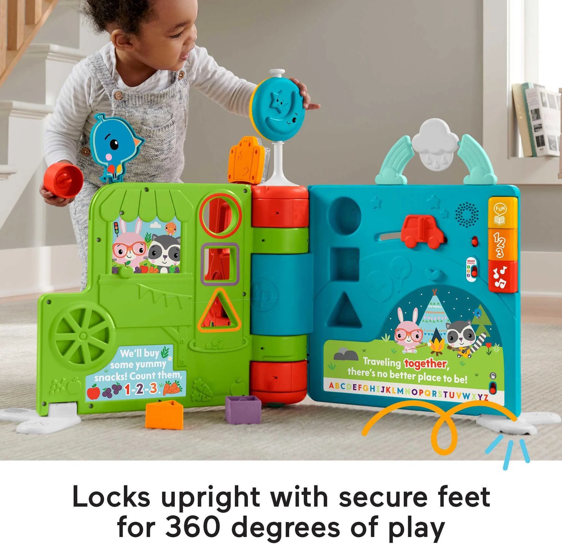 Sit-To-Stand Giant Activity Book Infant to Toddler Learning Toy Play Center
