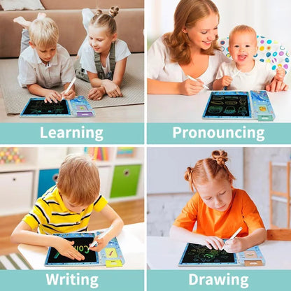 Talking Flash Cards for Toddlers 2-4 Years, 112 Flash Cards 224 Sight Words Speech Therapy Toys with LCD Writing Tablet, Talking Doodle Board Educational Learning Toys Gifts, School Supplies