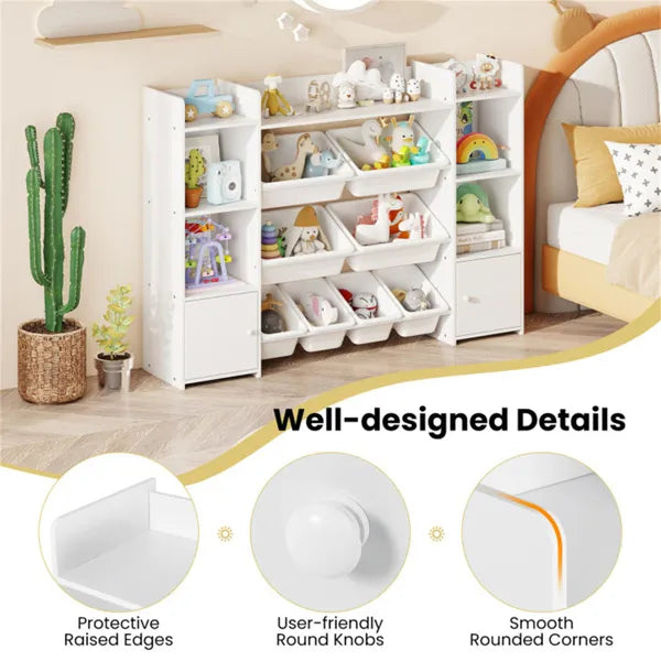 White Kids Storage Shelf for Books & Toys