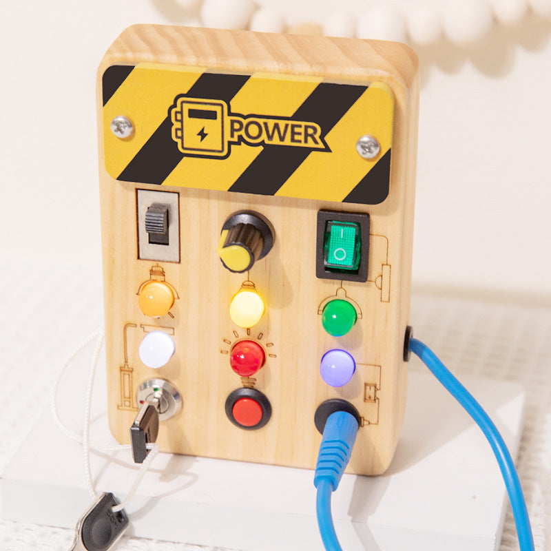 Wooden Sensory Busy Board for Kids Small switch busy board
