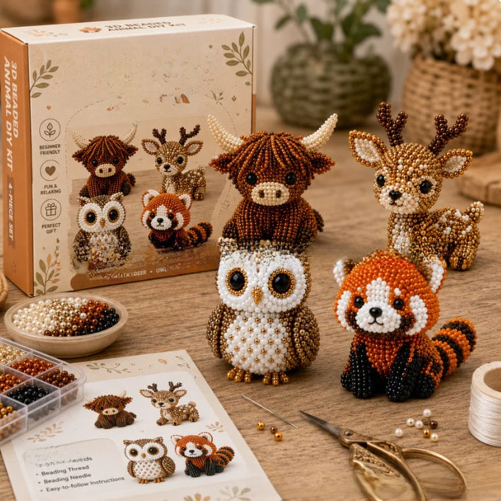 3D Beaded Animal Craft Kit