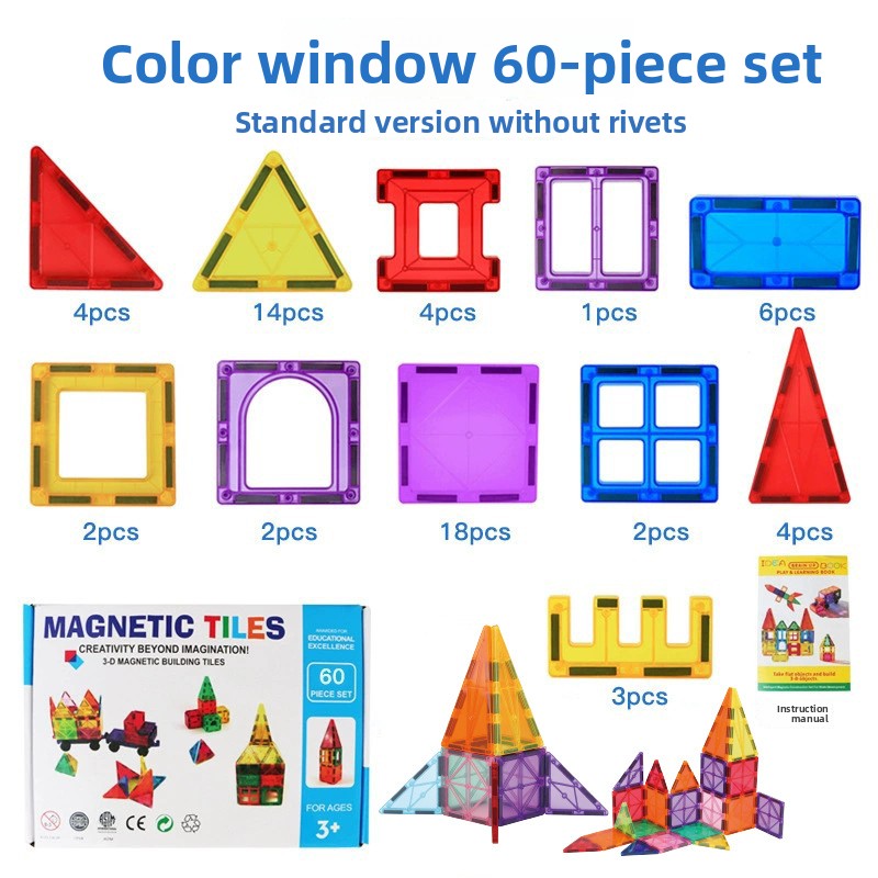 Magnetic Building Tiles Set