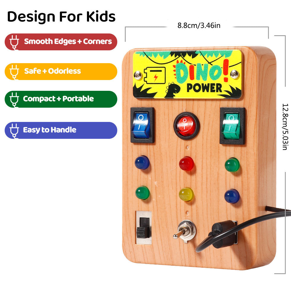 LED Montessori Busy Board for Kids Small LED Busy Board