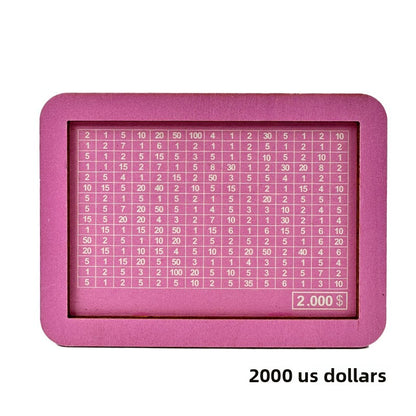 Wooden Goal Box with Counter pink 2000 Dollar free pen 17.2�12.5�6.5cm