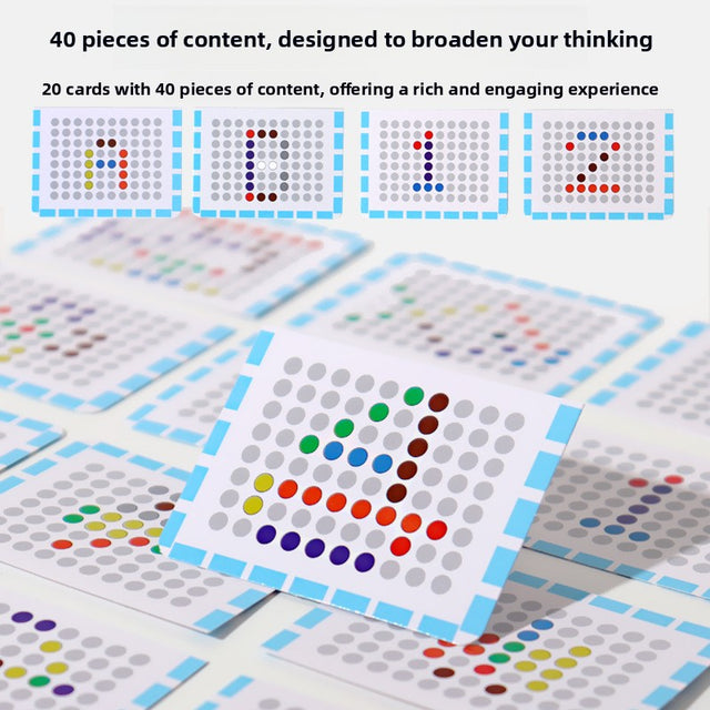 22.5 cm Wooden Peg Board for Patterns: Copy Positions and Colors