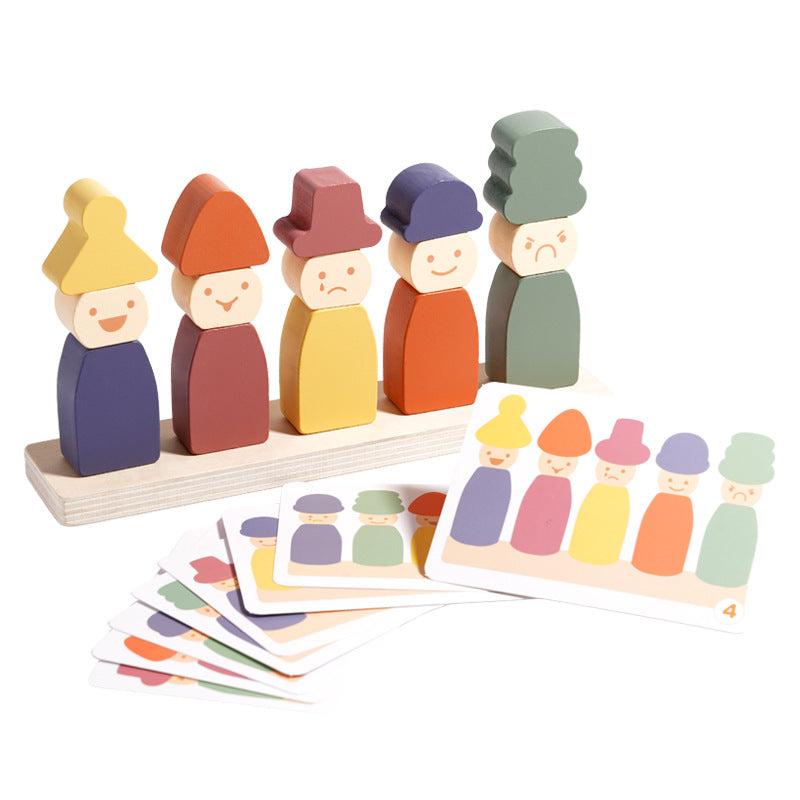 Wooden Color and Expression Matching Game