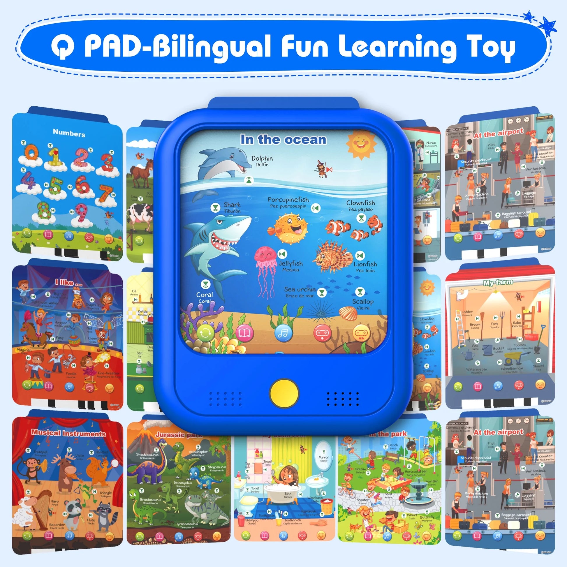 Kids Learning Tablet,Educational Learning Pad,Early Educational Toys for Toddler,Gifts for Boys & Girls Aged 2-6