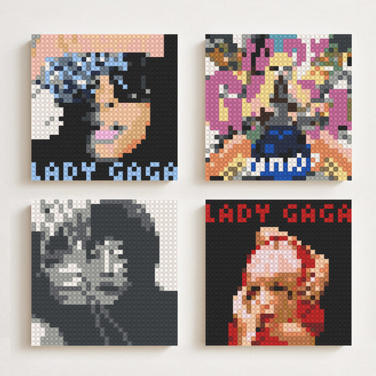 Lady Gaga Pixel Art Blocks – Album Cover Designs