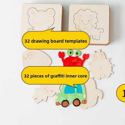 Wooden Drawing Stencils for Kids