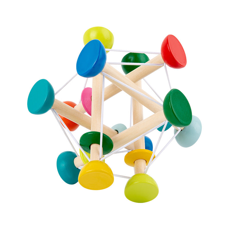Children's wooden elastic training color recognition Montessori educational toy